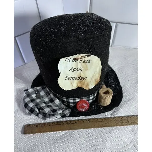 Frosty The Snowman Hat Corn Cob Pipe Fabric Decoration I’ll Be Back Someday New - Picture 8 of 9